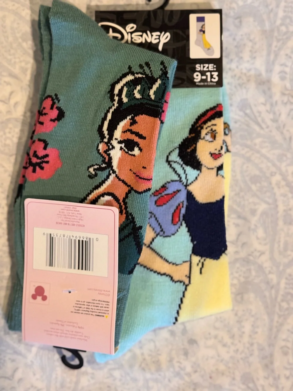 Disney Princess Crew Socks featuring Tiana & Snow White